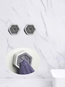 1pc-Kitchen Towel Holder, Self Adhesive Wall Dish Towel Hook, Round Wall Mount Towel Holder For Bathroom, Kitchen And Home, Wall, Cabinet, Garage, No Drilling Required - Multicolor - View 6