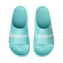 Sandalias Reebok Clean Slide Unisex: Chanclas de una Sola Pieza con Diseño Ergonómico y Logotipo en Contraste, Suela Moldeada para Máximo Confort y Secado Rápido, Ideales para Playa, Piscina y Descanso Diario. - Azul menta - Ver 6