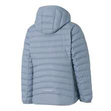 Skechers Women's Lightweight Down Jacket, Casual Outdoor Travel Hooded Bomber Jacket - Trade Wind Ash - View 2