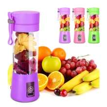 Mini licuadora portátil 4 cuchillas recargable Micro Usb Cable Shake Take Juice Cup Cocina - Verde - Ver 2