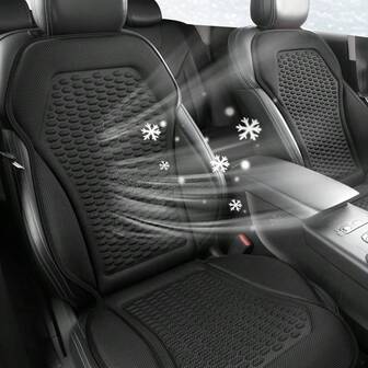 Breathable & CoolSense Silk Car Seat Cushion With 3D Spherical Bump Design, All-Season Use, Fits 98% Of Car Models.