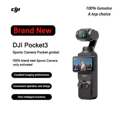  DJI Pocket 3 Action Camera, Pocket Gimbal Camera, Travel Makeup Handheld Vlog Live Streaming Camera, Standard Kit, 100% Brand New, Only Activated