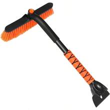New Raspador y cepillo para polvo de nieve para coche 26.4 pulgadas herramienta desmontable de eliminación de nieve de invierno con agarre ergonómico de espuma raspador de hielo extendido 2 en - Horizontal - Ver 2