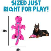 goDog With Chew Technology Tough Plush Dog Toy, Blue,(Large Rosa) - Multicolor - Ver 4