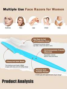 Unisex Eyebrow Shaping Tool Set, Beauty Tools, For Modifying Eyebrow Shape,Hair-Making Blade, Shaving Tool, Eyebrow Shaping Knife, Straight-Handled Special Eyebrow Shaving Knife, Macro Eyebrow Shaping Knife, Eyebrow Shaving Device, Women's Gift - Multicolor - View 9