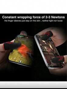 4 Pairs Carbon Fiber Finger Sleeves With Fox Thumb Sleeves Finger Seamless Touchscreen Anti-Sweat Breathable Finger Covers - Multicolor - View 6