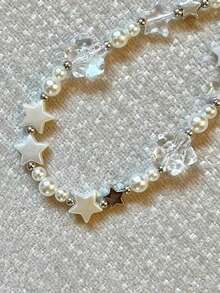 1 chiếc dây đeo điện thoại đính hạt hình ngôi sao muối biển mùa hè, mặt dây chuyền nhỏ xinh cho ốp điện thoại, dây chống thất lạc, phong cách Y2K. - Nhiều màu - Xem 3
