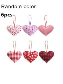 1/5/6 đồ trang trí treo hình trái tim bằng nỉ, phụ kiện trang trí cho ngày lễ tình nhân, đám cưới, tiệc tùng ngày lễ, kích thước 7*8cm, màu sắc ngẫu nhiên - Nhiều màu - Xem 11