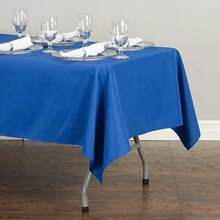 LinenTablecloth 152,4 cm x 320,04 cm mantel Rectangular poliéster(Azul Royal Clásico, rústico, moderno, granja, contemporáneo, retro) - Multicolor - Ver 2