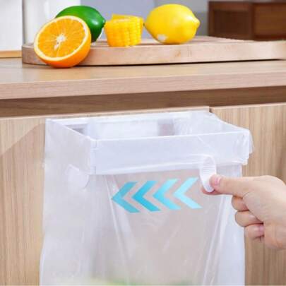 1pc Foldable Trash Rack/Kitchen Trash Storage Rack/Odor-Proof Sealed Trash Can/Multi-Function Portable Hanging Trash Rack, Easy Installation, Space-Saving For Home Organization