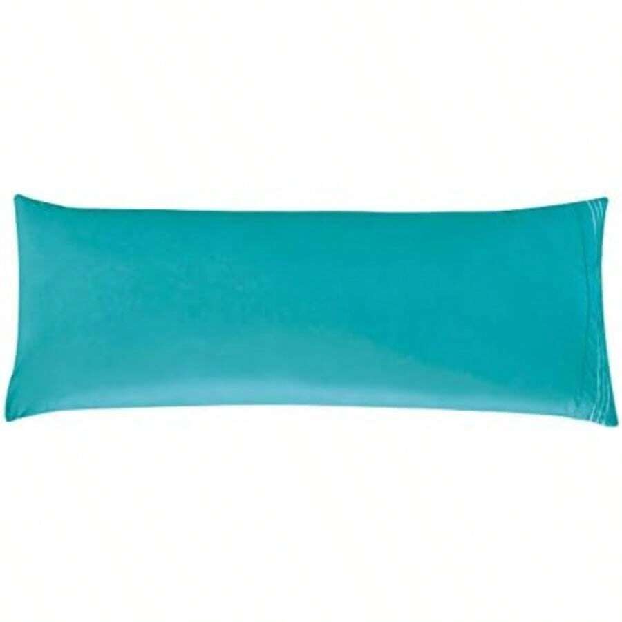 Elegant Comfort - Juego de Funda de Almohada de Lujo Ultra Suave de 2 Piezas, Microfibra de Calidad de Hotel 1500 de Doble Cepillado, Resistente a Las Arrugas, estándar/Queen, /Bronceado(Turquesa Body Pillowcase) - Multicolor - Ver 1