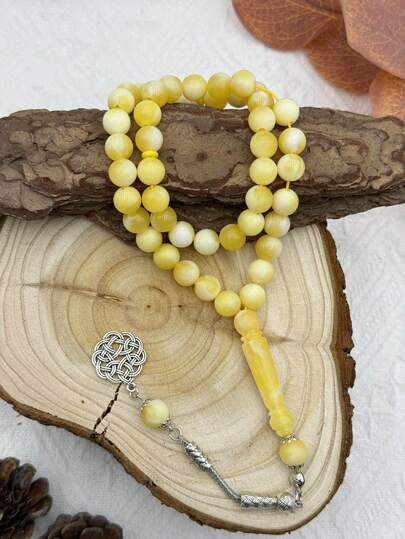 定制亚克力花朵串珠手链，45颗10毫米亚克力珠念珠手链，穆斯林祈祷念珠，阿拉伯风格时尚百搭手链，穆斯林日常礼拜祈祷念珠，实用又时尚