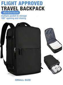 Unisex Laptop Backpack, Vacuum Compression Backpack, Multi-Functional Large Capacity Travel Backpack, Carry-On Backpack Compliant With Airline Standards, Wet And Dry Separation Independent Shoe Compartment Backpack, Travel Backpack For Kids And Adults - Multicolor - View 12