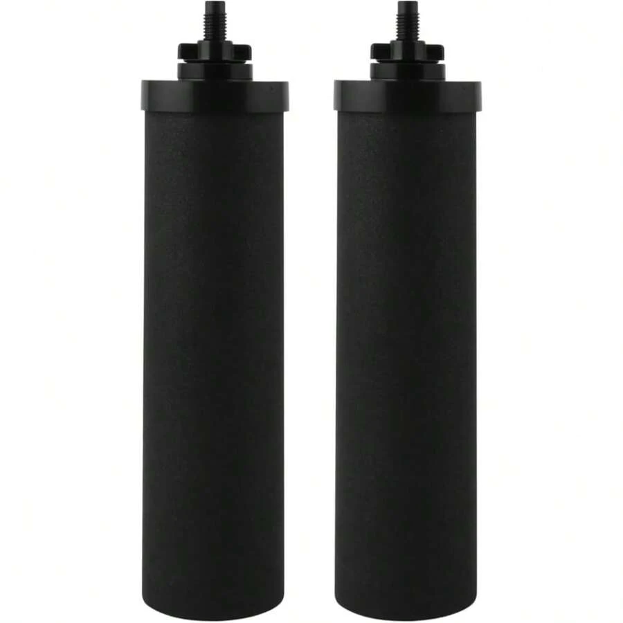 NSF 42 Certified Carbon Water Filter Replacement, BB9-2 Black Filter Elements, Compatible With Stainless Steel Countertop Water Purification Berkey Gravity Water Filter System, Pack Of 2 - 黑色 - 查看 1