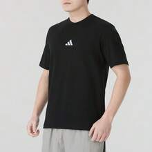 Adidas [Traje deportivo para hombre] Camiseta M SL SJ TT, cuello redondo, manga corta de algodón, + pantalón largo TIRO ES W PNT, pantalón deportivo tejido, para uso en casa o para entrenar - Negro - Ver 2