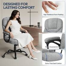 Home Office Chairs - Black - View 6