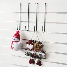 Gancho ajustable para corona de Navidad, gancho de hierro metálico decorativo para puerta, gancho de forja navideño sin perforación, gancho extendido para colgar coronas de Navidad, ganchos extendidos para colgar ropa en tiendas - Rojo - Ver 7