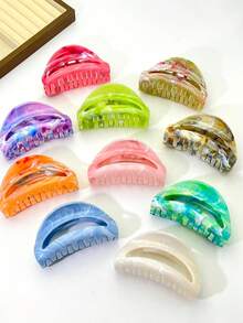2026新款半圆形沙滩、旅行、派对、度假、返校甜美爪夹发饰 - 彩色 - 查看 16