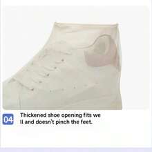 可重复使用防水防滑加厚乳胶鞋套，耐用雨鞋保护套，男女通用保暖，适合闺蜜节、宠物派对、嘉年华等场合。