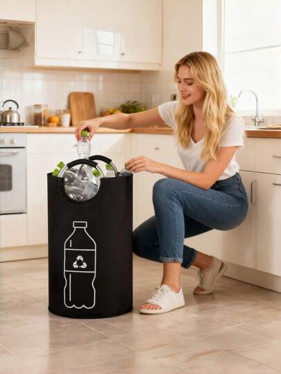 1 Oversized 18.49 Gallon Polyester Fiber Bottle Box - Multifunctional Laundry Basket And Kitchen Storage Organizer, Foldable, Multi-Purpose Kitchen Storage Box, Basket, Box And Container, Home Organizing Storage Box,Wedding Decoration,Xmas Decoration,Birthday Decoration,Birthday Gift,Christmas Table Decorations,Christmas,Christmas Decorations,Christmas Gifts