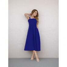 Tailored Dress With Built-In Bra Cups. Fashion Items!!! - Navy Blue - View 1