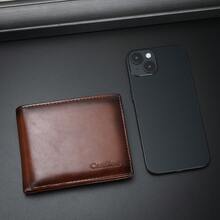 CARRKEN 新款男士钱包 时尚复古渐变色多功能对折钱包 青年学生多用途多卡位钱包 男士钱包 迷你钱包 钱包 小钱包 零钱包 男士钱包 皮革 - 棕色 - 查看 3
