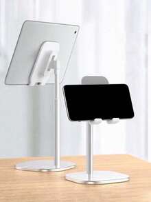 1个可调节金属手机/平板电脑桌面支架，多角度支架，适用于直播，兼容、安卓手机，生日礼物，送给家人、朋友，适用于办公室、宿舍和家庭使用，360度旋转手机支架，承重力强。