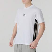 Adidas [Men's Sports Suit] M 3S SJ TT T-Shirt, Crew Neck, Cotton Short-Sleeve + TR-ES WOVEN PT Long Pants, Woven Tapered Sports Pants, Home Wear/Workout