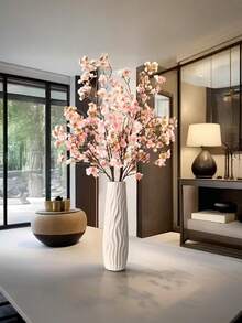 1pc Large Plastic Multi-Color Vase, Approx. 58cm, Decorative Dried Flower Vase, Floral Art Vase, Minimalist Autumn Living Room/Showroom Decor, Home Decor, Vase, Dining Table Decor, Valentine's Day, Valentine's Day Wedding (Due To Batch Differences, The Product May Have Some Color Variations) - Multicolor - View 8