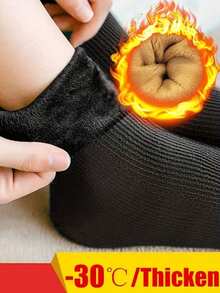 1/3/6 Paia di calze invernali super spesse e termiche per uomo - regalo di Natale comodo e morbido per papà, adatte per climi freddi, calze lunghe, invernali, nere, calze calde da donna, calze spesse e casual, traspiranti e confortevoli per autunno/inverno, durevoli - nero - Visualizzare 2