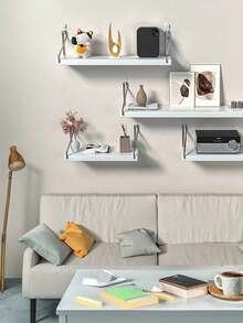 1 Stück (mit Zubehör) Regal für Trennwand, ohne Bohren nötig, schwebende Wandregal für Schlafzimmer, Arbeitszimmer, Wohnzimmer, Badezimmer, Küche, dekorative Wandmontage Aufbewahrungsregal Bücherregal