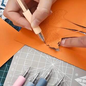 6/5/4/2/1 Pezzi di Coltello Artigianale e Matita Retrattili, Coltello Artigianale e Matita di Precisione Retrattili, Taglierina Manuale per Scrapbooking e Decorazione Artistica, Strumenti Manuali per Lavorazioni Artistiche, Accessori per Realizzazione di Penne, Strumento da Taglio a Spinta per Modelli di Carta, Utensile da Intaglio per Ritagli di Carta - Colori Casuali