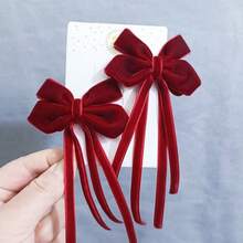 1pc 5 Yards Luxury Burgundy Velvet Ribbon - Soft, Single-Sided, Durable, Suitable For Gift Wrapping, DIY Jewelry Making, Christmas Tree Decoration, Wedding Decor, And Home Decoration - Perfect For Crafting And Embellishment, Valentine's Day Party, Home Decor, Home Gifts - Red - View 5