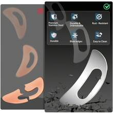 Stainless Steel Gua Sha Massage Tool, Fascia Gua Sha Board, Suitable For Body, Legs, Waist, Back And Hands - Soft Tissue And Muscle Relaxation, Physiotherapy Massage | Ergonomic Design | Body Massager - Silver - View 2