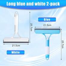 3 In 1 Spray Window Squeegee Cleaner Scraper, Window Squeegee With Spray, WindowSqueegee Cleaner Tool With SprayBottle For Shower Glass, Mirrors, Car, Home Window Cleaner Tool (Blue) - Màu xanh bạc hà - Xem 7