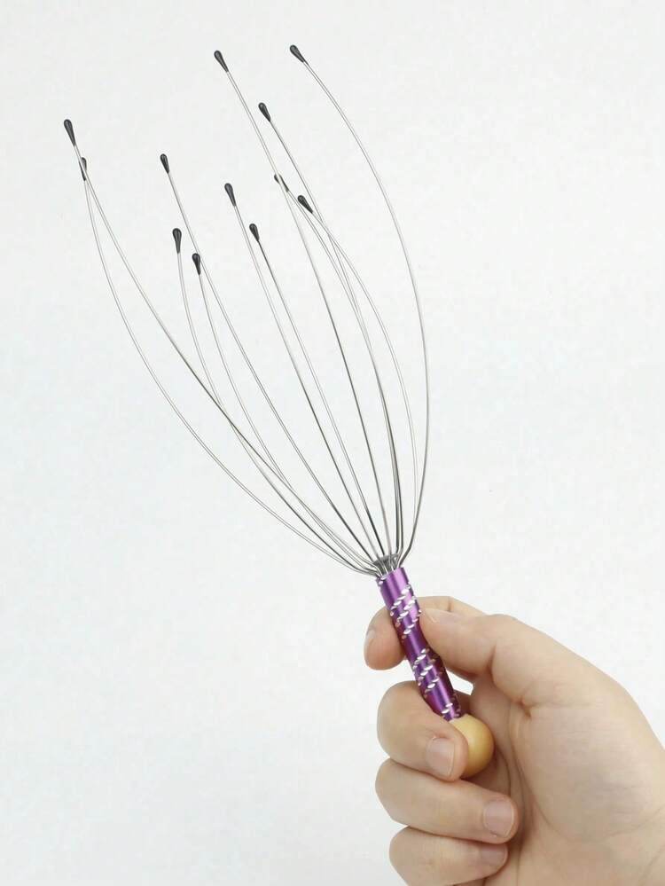 1/2个头部按摩器，头部抓挠头皮按摩器，头皮按摩放松抓挠器，头部按摩促进头发生长并缓解身体压力，护发，美容美发工具，头发护理 - 彩色 - 查看 15