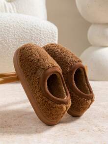 Unisex Retro Münzen Design Slip-On Pantoffeln mit dicken Sohlen, geeignet für den Winter Unisex minimalistische dicke Sohle warme Schneestiefel, thermisch gefüttert, geeignet für den Winter - Schwarz - Übersicht 11