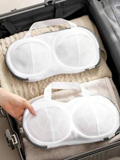 1/2/3pcs Bra Washing Bag, Durable Fine Mesh Laundry Bag With Reinforced Zipper And Hanging Loop, Multi-Purpose Washing Bag To Prevent Bra Straps From Tangling And Underwear Deformation, Suitable For Bras, Panties, Socks, Gloves, Sleeves, And Small Items
