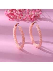 1 Pair Colorful Shiny Exaggerated Circle Earrings, Fashionable For Party And Daily Wear - circle - View 19