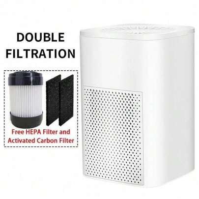 OBOVAY [Purifies Air At Home & Office] USB-Powered Air Purifier For Home & Office - Eliminates Odors, Smoke & Impurities, Perfect For Bedrooms, Living Rooms & Desktops