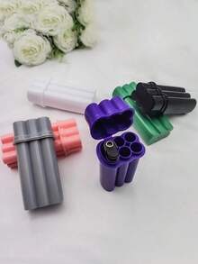 1pc With Lighter Storage, 4-Slot Holder, Portable Design (Box Packaging), Back To School Supplies - green - 查看 5