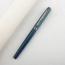Luxury Matte Metallic Morandi Blue Ballpoint Pen, 0.38mm Tip, Ink Pen, Office Business Writing Gift