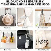 2 Piezas Clip para Sombreros Magntico, Clip Reutilizable para Sombreros Sujetar, Porttil Sombreros Complemento Equipaje Accesorios para Cartera/Rionera/Bolso, Viaje y Exterior - negro + silicona - Ver 6