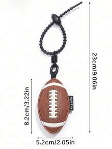 1 pieza Llavero creativo con colgante de balón deportivo de cuero, baloncesto, fútbol, fútbol americano, voleibol, béisbol, billar, decoración de llavero, accesorio para bolso, regalo para estudiantes, amigos, familia, San Valentín, cumpleaños, accesorio de fiesta - Multicolor - Ver 4