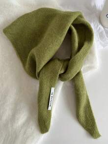 1pc Triangle Scarf, High-End Wool Blend Women's Knitted Shawl, Small Capelet, Suitable For Hiking, Cycling, Camping, Travel, Dating, Events, Keeping Warm, And As A Gift. - Multicolor - View 5