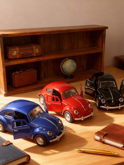 1:38 Escala Modelo de Coche de Aleación Vintage, Coche Retro Clásico, Coche de Aleación, Coleccionable, Puertas Abatibles, Interior Visible, Adecuado como Regalo de Cumpleaños, Regalo del Día del Niño, Regalo del Día del Padre, Regalo de Fiesta