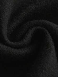 2pcs/Set Tween Boy Casual Patchwork Fleece Jacket And Drawstring Fleece Pants Suit, Autumn/Winter - Black - View 5