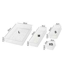 7pcs/4pcs/1pc Luxury Transparent Tabletop Makeup & Skincare Storage Organizer Box, Women's Vanity Makeup Sponge, Brush, Lipstick, Eyeshadow, Skincare Display And Storage Drawer Divider