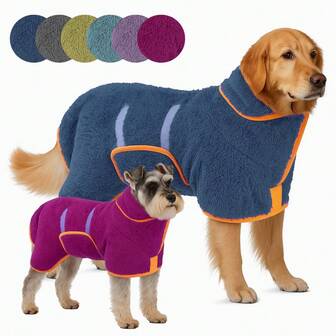 Fleece Dog Sweater, Warm Winter Pet Clothes For Small, Medium, Large Dogs, Soft Pullover, Puppy Sportswear For Cold Weather