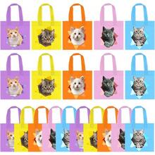 D20 PCS Cat Party Favor Bags Birthday Party Plies Pet Goodie Bags For Cat Theme Birthday Party Classroom Baby Shower Plies - 彩色 - 查看 1